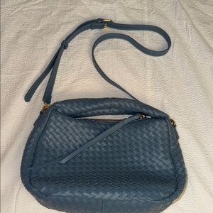 Ecostitch Blue Woven Handbag